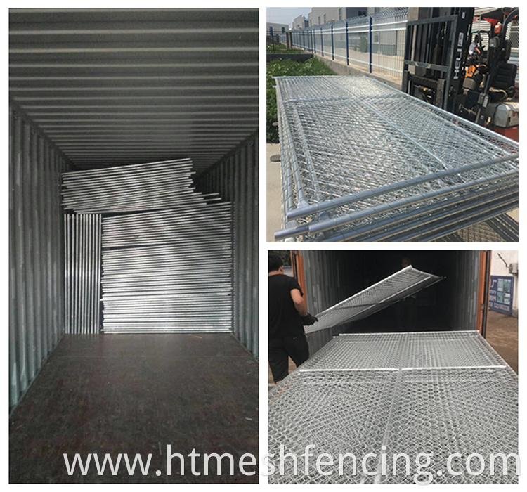 Hot dipped galvanized temporary chain link fence mobile fencing for sale